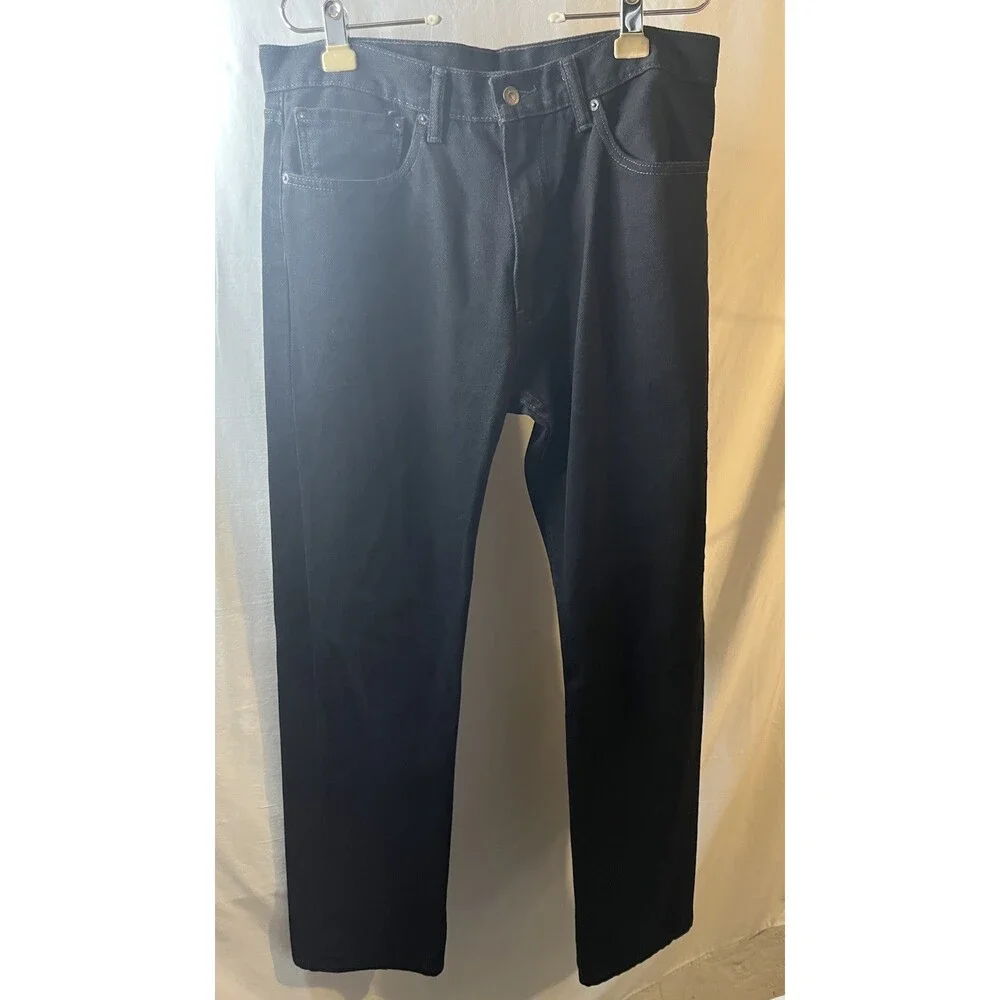 Men's Levis 501 Jeans 36x34 Classic Straight Black Denim Pants